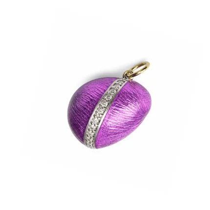 Mor Mineli Fabergé Yumurta Charm