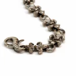 Okside Gümüş Fleur De Lis Motifli Bileklik - Image 2