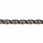 Okside Gümüş Fleur De Lis Motifli Zincir Bileklik - Görsel 3