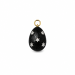 Siyah Mineli Yıldız Taşlı Fabergé Yumurta Charm