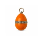 Turuncu Mineli Fabergé Yumurta Charm