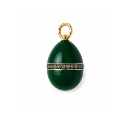 Yeşil Mineli Fabergé Yumurta Charm