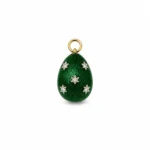 Yeşil Mineli Yıldız Taşlı Fabergé Yumurta Charm