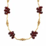 Doğal Garnet Taşlı Altın Kolye - Image 2