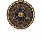 Pırlantalı Mandala Motifli Okside Gümüş ve Altın Detaylı Kolye - Görsel 2