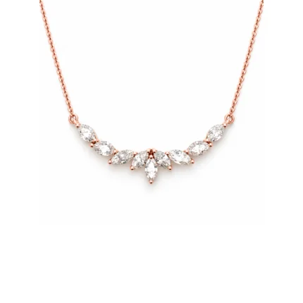 Markiz Pırlantalı Rose Gold Kolye